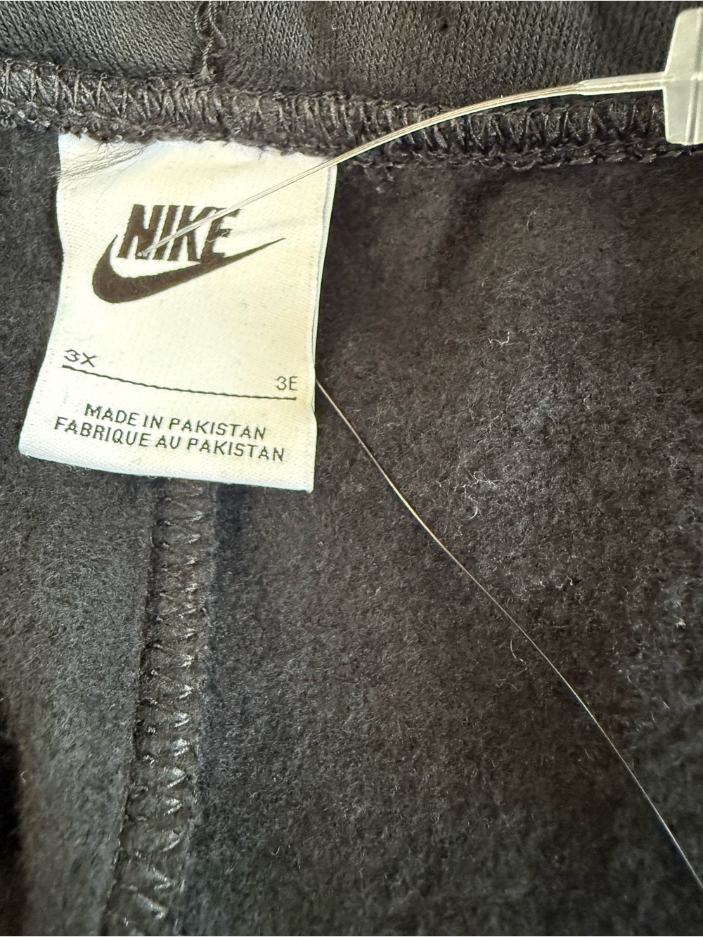 Nike Black Fleece Sweatpants Women’s 3X Pintuck Front Seam Swoosh Logo - Picture 4 of 7